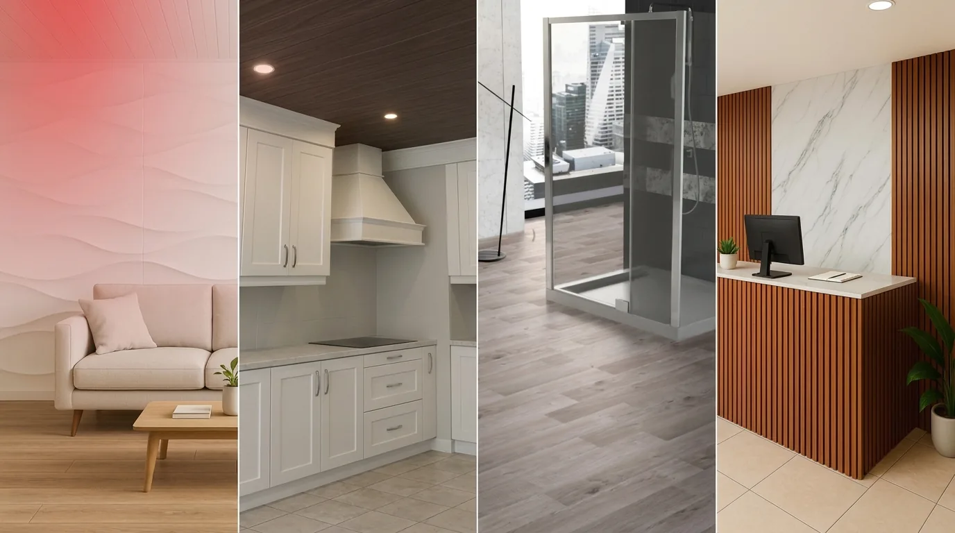 Ambientes renovados por Seccoplac: paneles, cielorrasos, pisos y símil madera
